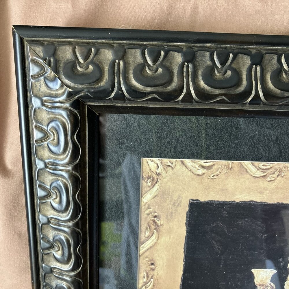 Framed C. Winterle Olson “Maison Bath” Print 17 1/2 X 17 1/2” - Picture 3 of 4